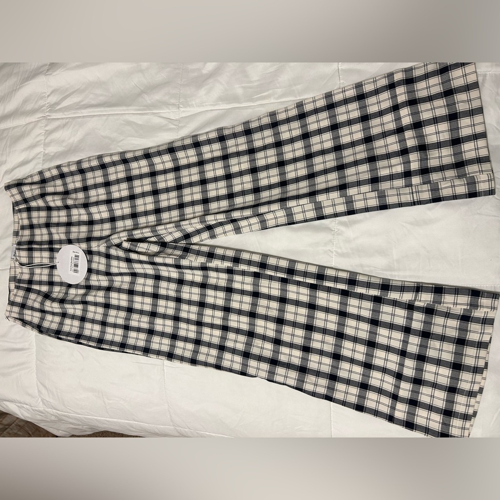 PRINCESS POLY 
Plaid Black and White Pants